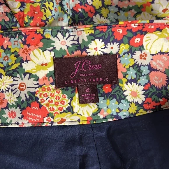 J Crew x Liberty Size 4 Thorpe Floral High Rise Shorts - Picture 3 of 3